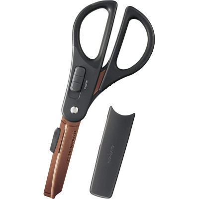 KOKUYO - 2way scissors HAKOAKE (Black)